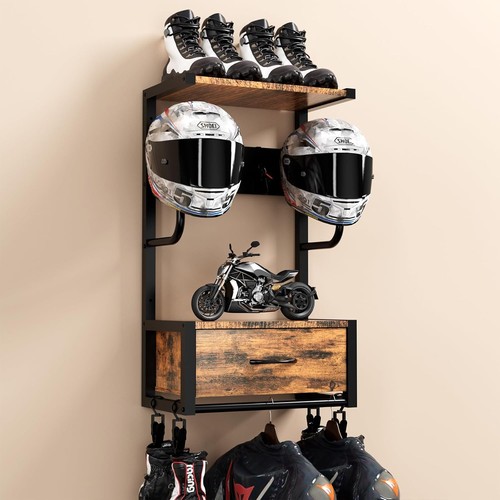 Wall mounted motorcycle helmet - motorcycle,