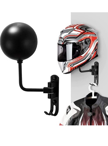 Motorcycle helmet rack - helmet, wall