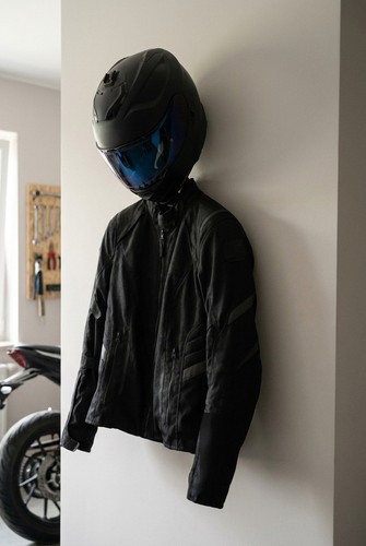 Motorcycle helmet holder - holder, wall