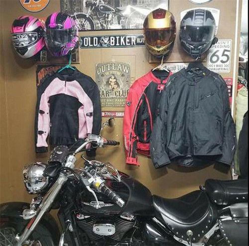 Motorcycle helmet holder - 3x,