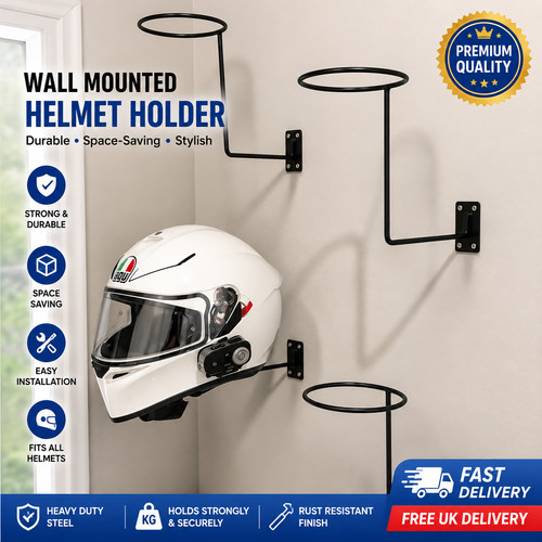 Motorcycle helmet rack - helmet, holder