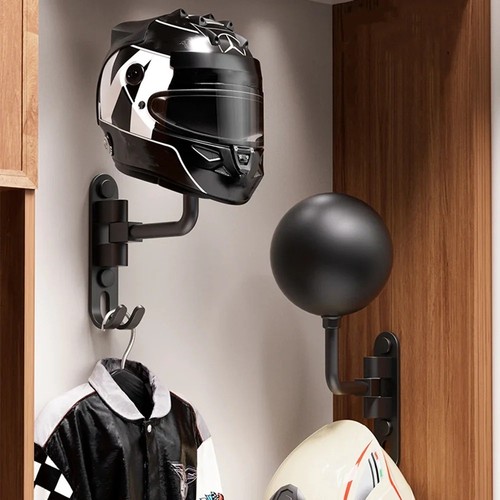 Motorcycle helmet wall mount - helmet,
